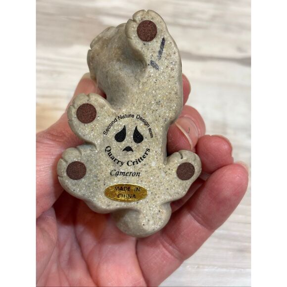 Vintage Quarry Critters Cameron Cat Figurine Second Nature Design Stone Laying - Picture 11 of 11